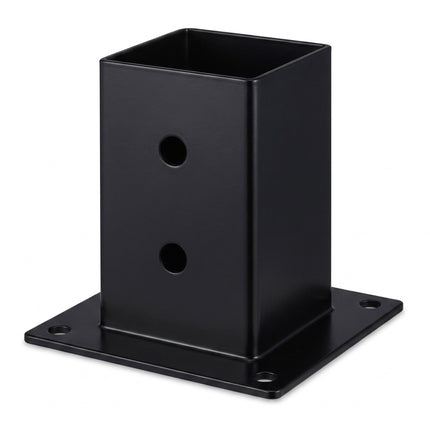 Cinkuoto plieno stulpų atramos, juodos, 4 vnt. pakuotėje, 70 x 150 mm
