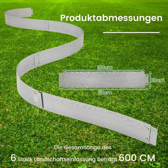 Cinkuoto metalo sodo apvadas, 6 plokštės, 600 cm