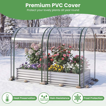 Cinkuota pakelta sodo lysvė 6x3x1 pėd. su PVC uždanga