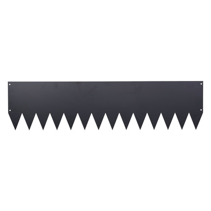 Galvanized Steel Landscape Edging, 6-Pack, Black with Clips
