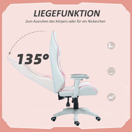 Ergonomic gaming office chair, recliner with lumbar support