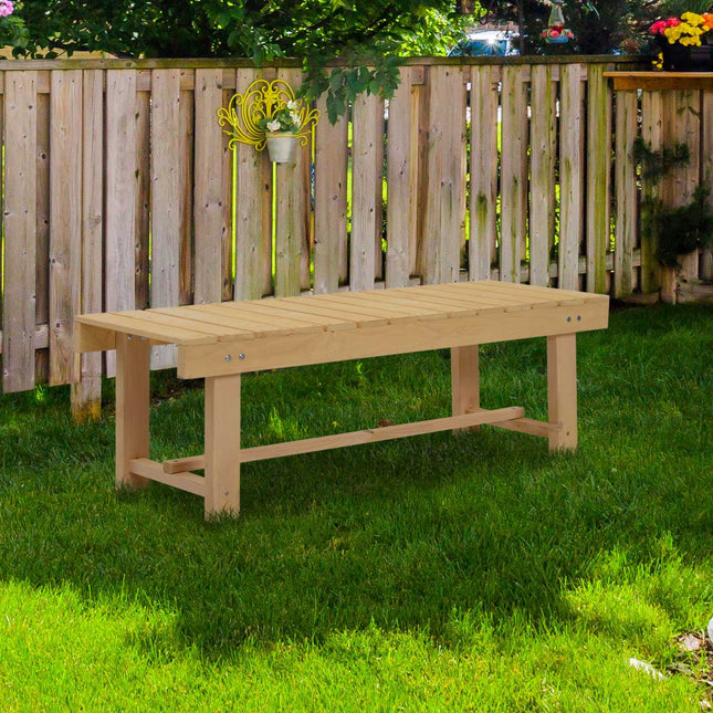 Sodo Suoliukas Dvivietis Suoliukas Pagamintas Iš Tvirtos Medienos, Kaimiško Stilo Sodo Baldai, Natūralaus, 110X38X35Cm