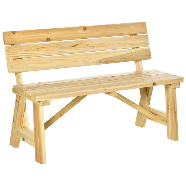 Sodo suoliukas, dvivietis, parko suoliukas, pagamintas iš medžio, iki 220 kg, suoliukas, terasos suoliukas su atlošais, sodo baldai, medžio masyvas, 116 x 56 x 80 cm