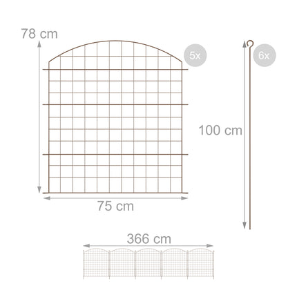Garden Fence with Arch – Metal, Decorative, Flexible