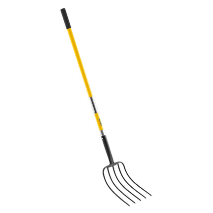 Garden Fork, 5-Tine, 57 In Fiberglass Handle, Y-Grip