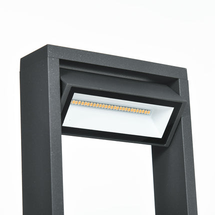 Outdoor garden bollard, warm LED, adjustable, IP65