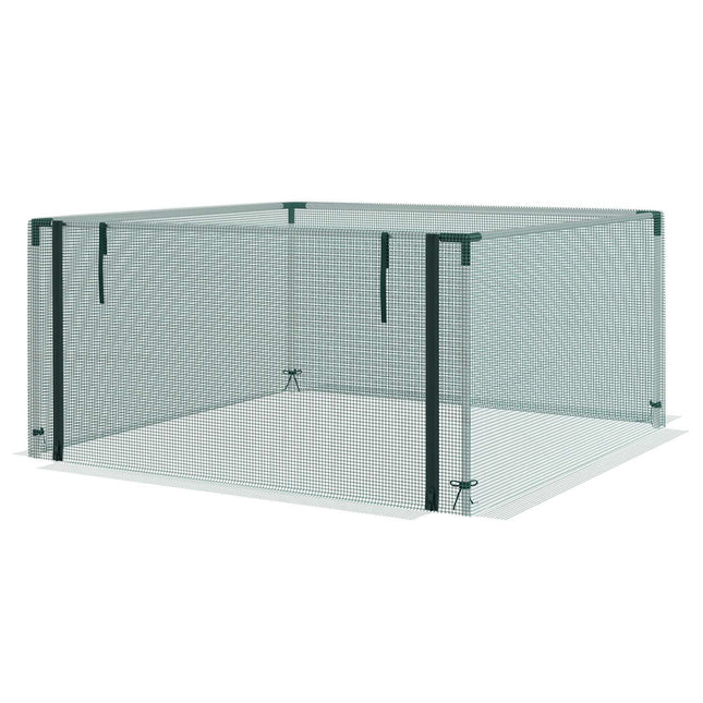 Sodo Tinklelis Apsaugai nuo Vabzdžių, Užtrauktukais, Durims, Atsparus Vėjui, Plienas, Žalias, 1,25X1,25M