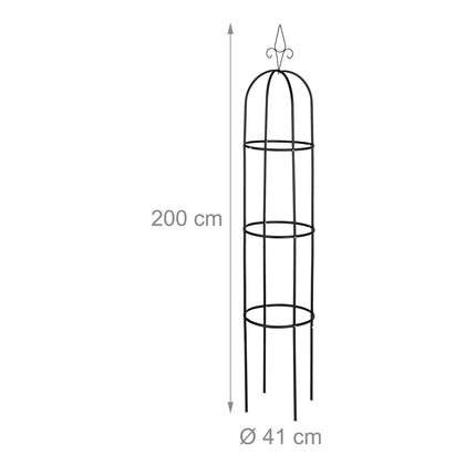 Sodo obeliskas 200 cm juodas