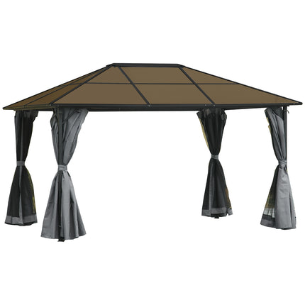 Sodo paviljonas, 3x3m, vakarėlių palapinė, šoninės panelės, PC stogas, aliuminis, tamsiai pilkas