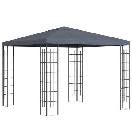 Sodo paviljonas 3x3m Stabilus paviljonas Sodo palapinė, Šventinė palapinė, Renginių palapinė, Plienas, Poliesteris, Pilka
