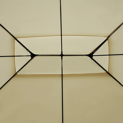 Sodo paviljonas su dvigubu stogu, 3x4m, smėlio ir juodos spalvos, vakarėliams ir sodo palapinei