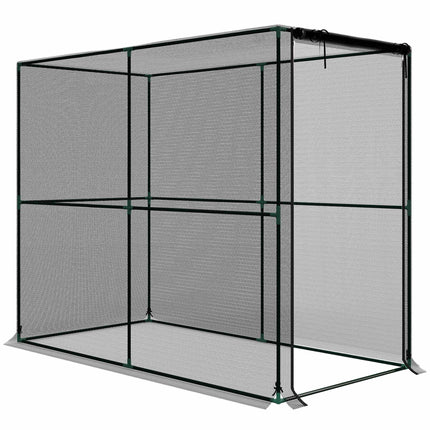 Sodo augalų apsaugos narvas, juodas, 200x100x160 cm