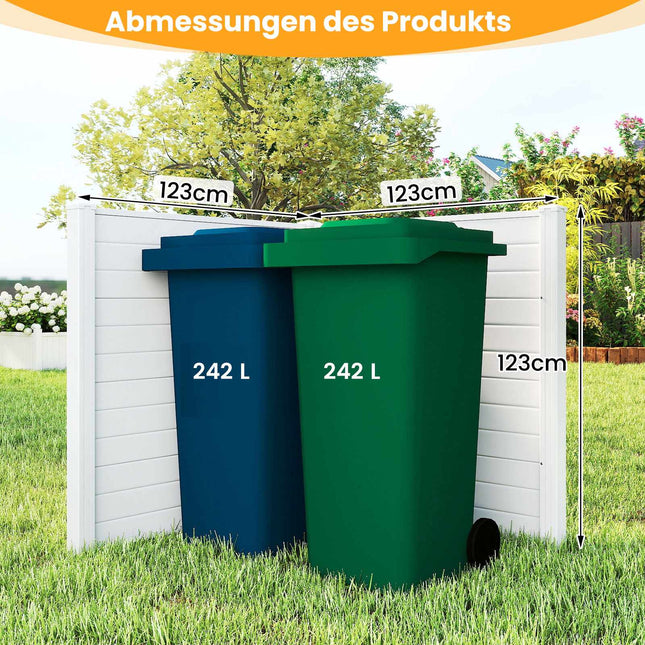 Sodo privatumo tvoros plokštės, 123x123 cm, baltos, PVC