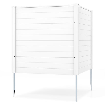 Sodo privatumo tvoros plokštės, 123x123 cm, baltos, PVC