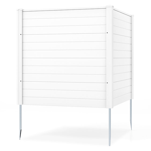 Sodo privatumo tvoros plokštės, 123x123 cm, baltos, PVC