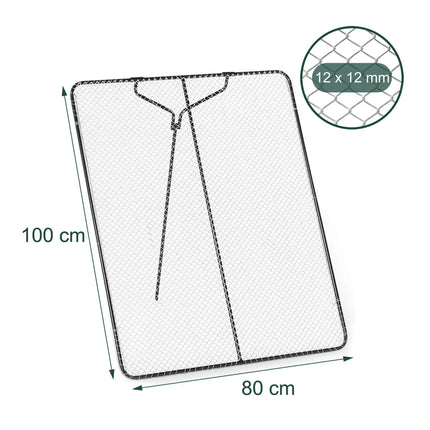 Garden Soil Sieve 100 x 80 cm with Galvanised Mesh, Anthracite, Silver
