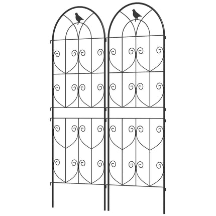 Sodo grotelės su paukščių raštu, metalinės, 50x150 cm, 2 vnt. pakuotėje