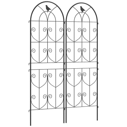 Sodo grotelės su paukščių raštu, metalinės, 50x150 cm, 2 vnt. pakuotėje