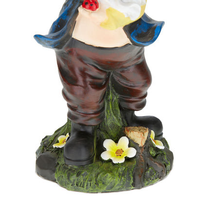 Garden gnome with ladybug