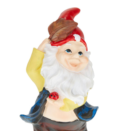 Garden gnome with ladybug