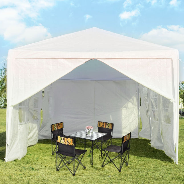 Sodo paviljonas 3x9m vakarėlių palapinė sodo palapinė su UV apsauga, balta