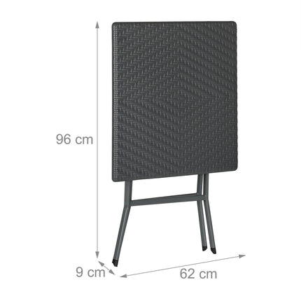 Garden table in gray rattan look