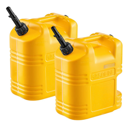 Gas Can 19L 2-Pack with Spout and Clear Scale
