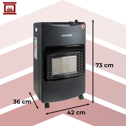 Dujinis šildytuvas, 4200 W, 60 m² padengimas, suskystintos dujos, žarna pridėta