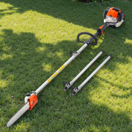Gas Pole Saw, 25cc 2-Stroke, 12 In Bar, 7–12 Ft