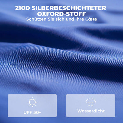 Pavėsinės šoninių sienų komplektas, 3x3m, UPF 50+ Oksfordo audinys