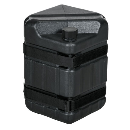 Pavėsinės svarmenų rinkinys, 4 pėdos, užpildomi vandeniu/smėliu, HDPE, juodi
