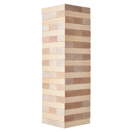 Giant Tumbling Tower Blocks Game, 60 Pine Wood Blocks