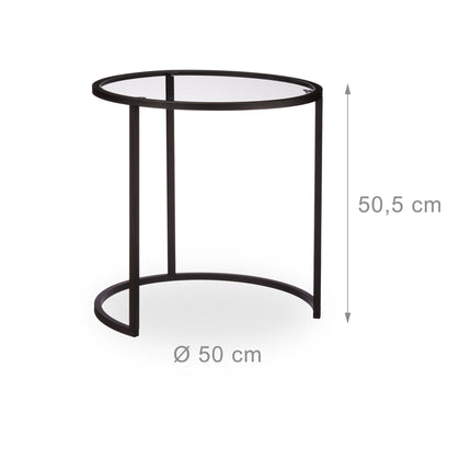 Glass coffee table set of 2