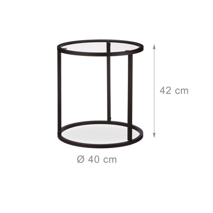 Glass coffee table set of 2