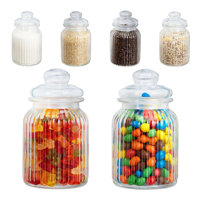 6 stiklinių indelių po 1000 ml pakuotė