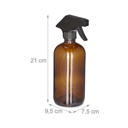 Glass spray bottle 500 ml set of 4