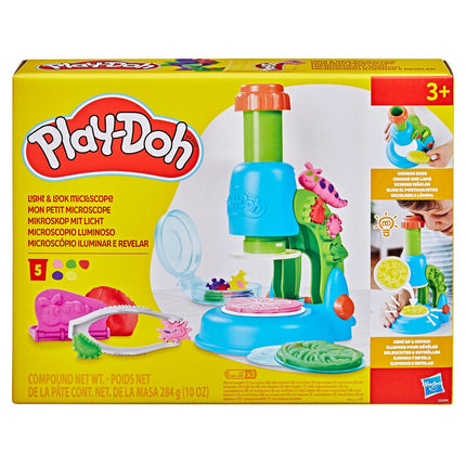 Šviečiantis tamsoje plastilino rinkinys su mikroskopu