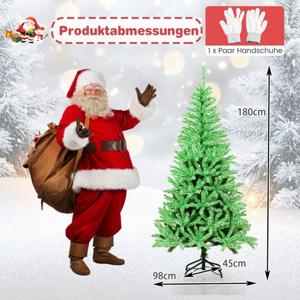 Švytinti 180 cm dirbtinė Kalėdų eglutė, sulankstoma