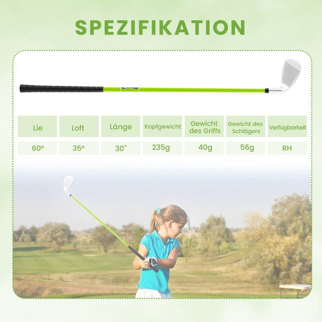 Vaikams skirta golfo geležis „Golf Iron 7“ su galvos apdangalu. Vienguba golfo geležis, pagaminta iš aliuminio, dešiniarankiams.