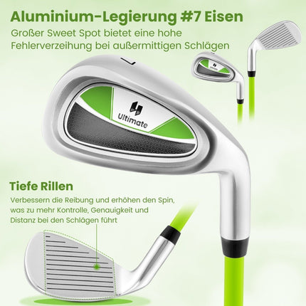 Vaikams skirta golfo geležis „Golf Iron 7“ su galvos apdangalu. Vienguba golfo geležis, pagaminta iš aliuminio, dešiniarankiams.