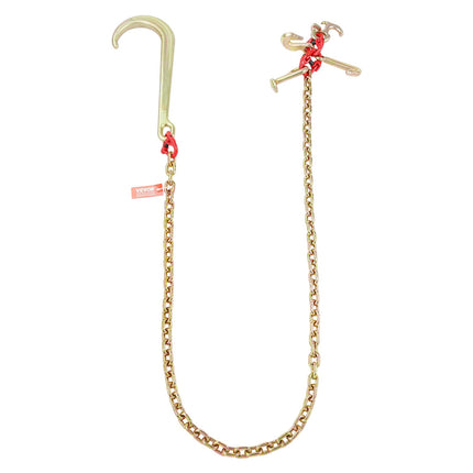Grade 80 J Hook Tow Chain, 5/16 In x 6 Ft, 5400 lb