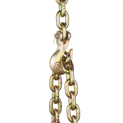 Grade 80 Tow Chain With Grab Hooks, 3/8 in x 10.3 ft, 7100 lb WLL