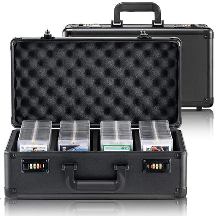 Graded Card Storage Case, 4 Slots, Combo Lock, 120 PSA