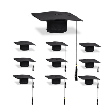 Graduation Caps, Set of 10, Universal Fit