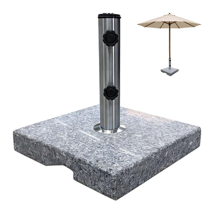 Granitinis skėčio pagrindas, 24 kg – kvadratinis, pilkas