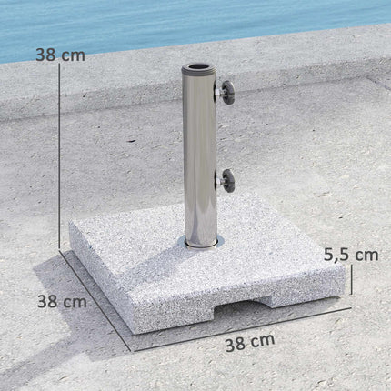 Granitinis skėčio pagrindas 21 kg, kvadratinis stovas 32/38/48 mm