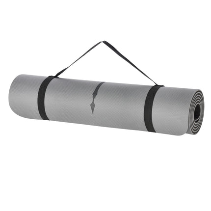 Pilkas TPE jogos kilimėlis - neslystantis, ekologiškas, 10 mm