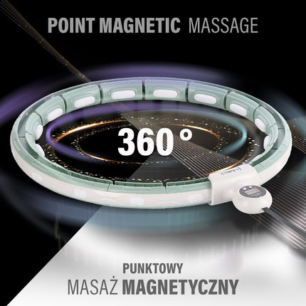Žalias magnetinis hula lankas su skaitikliu