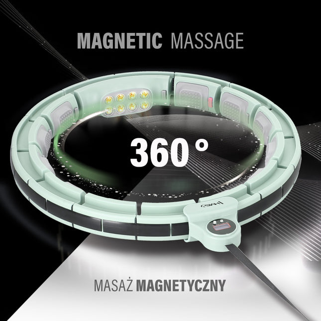 Green Magnetic Weighted Hula Hoop with Counter
