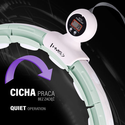Žalias magnetinis hula lankas su skaitikliu
